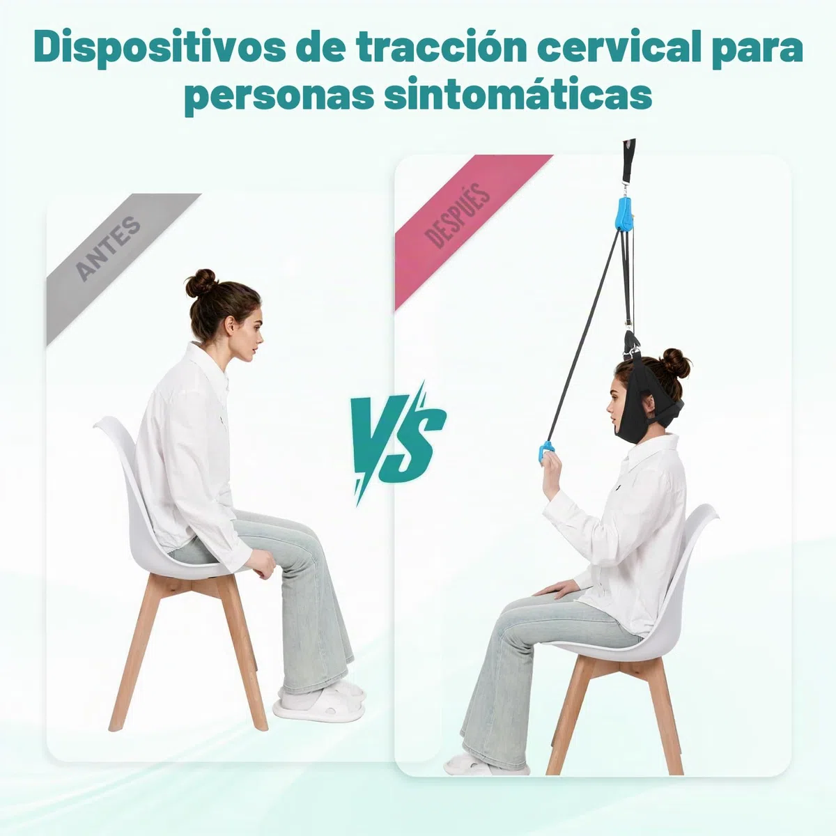 Dispositivo de tracción cervical del cuello del cuello del estiramiento, para terapia física, aliviar el dolor de cuello