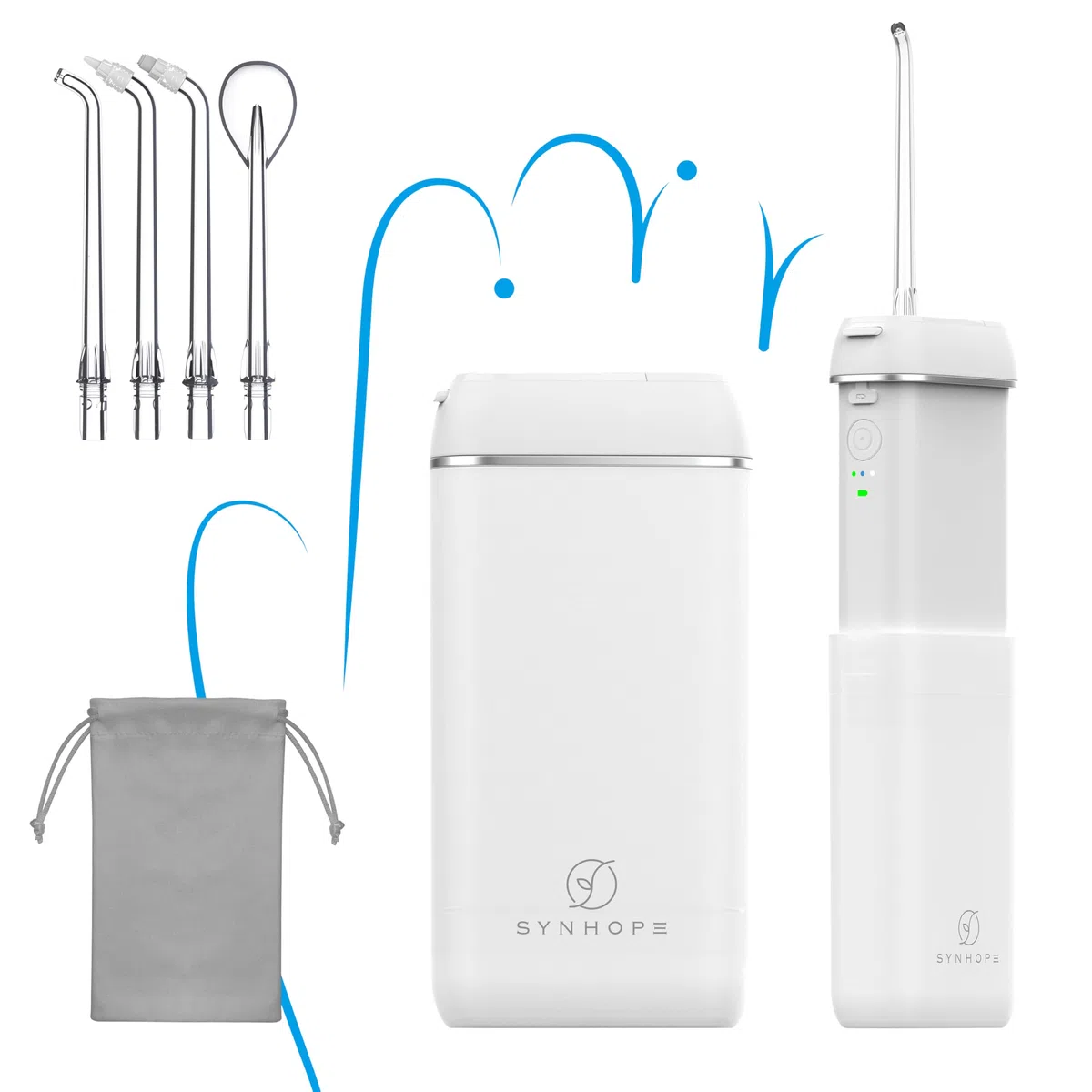Irrigador Dental Portátil Mini/Irrigador Bucal con Tanque Telescópico, 3 modos y IPX8 impermeable,el hogar y para Viajes y Uso Diario, Fácil de Llevar Flosser de agua Oral Irrigator