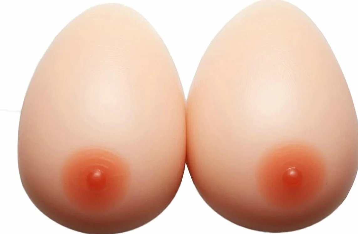 1 par de formas de pecho de silicona artificial posoperatorias para mastectomía para mujer