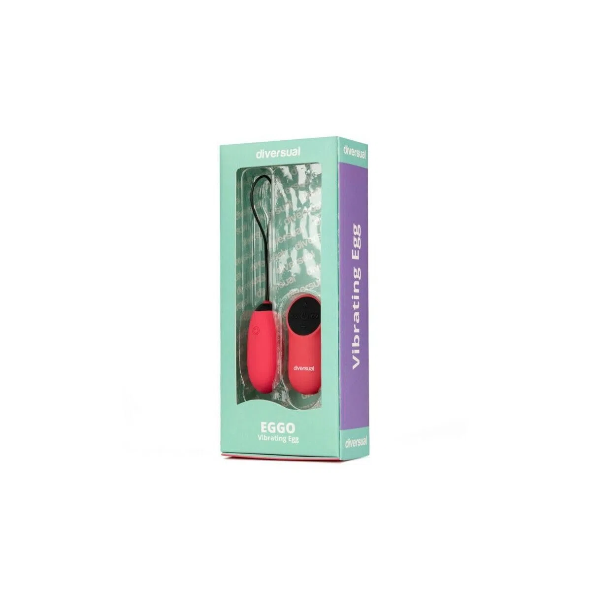 Eggo, Huevo Vibrador con Mando, Recargable USB (Cereza)