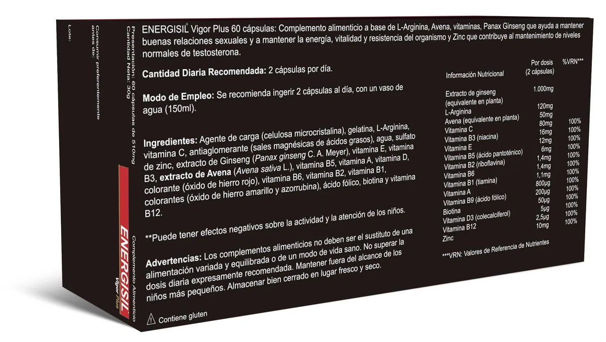 Energisil Vigor Plus - 60 Cápsulas