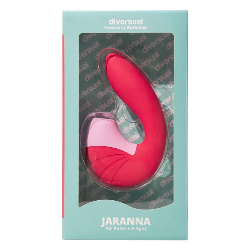 Jaranna, Succionador Clítoris, Vibrador Punto G, 10 Modos de Vibración, 11 Modos de Succión, Recargable USB, Silicona médica (Cereza)