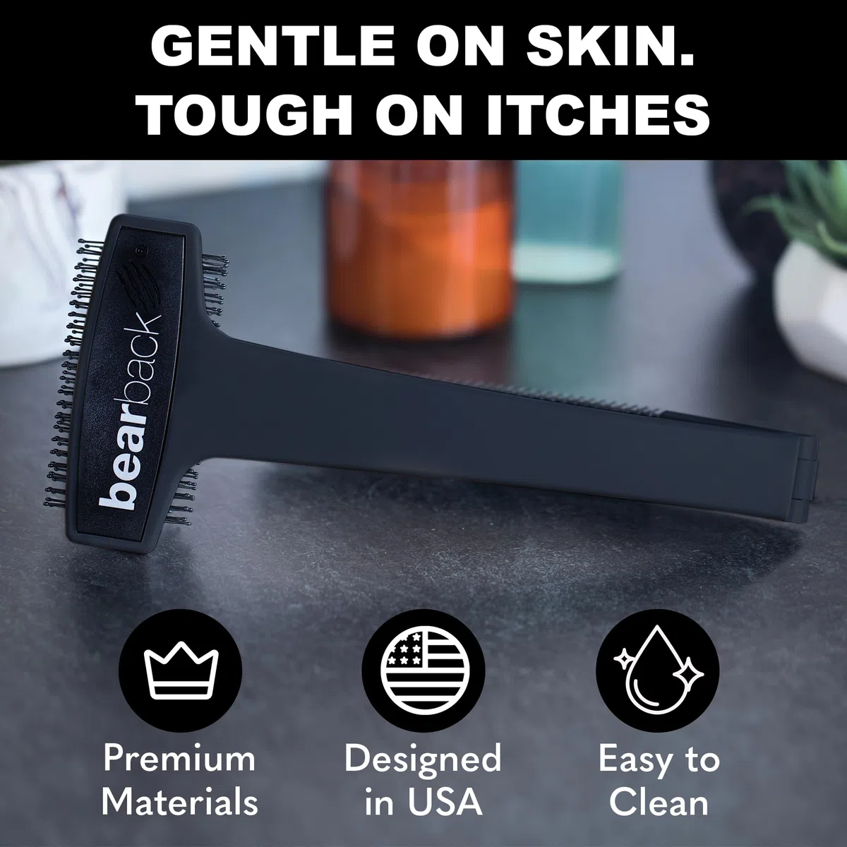 Bearback Rascador de espalda extensible para cuerpo, cabeza, pies y piernas, rascador plegable de alta calidad para hombres y mujeres, mango plegable largo, portátil para viajes, pequeñas empresas