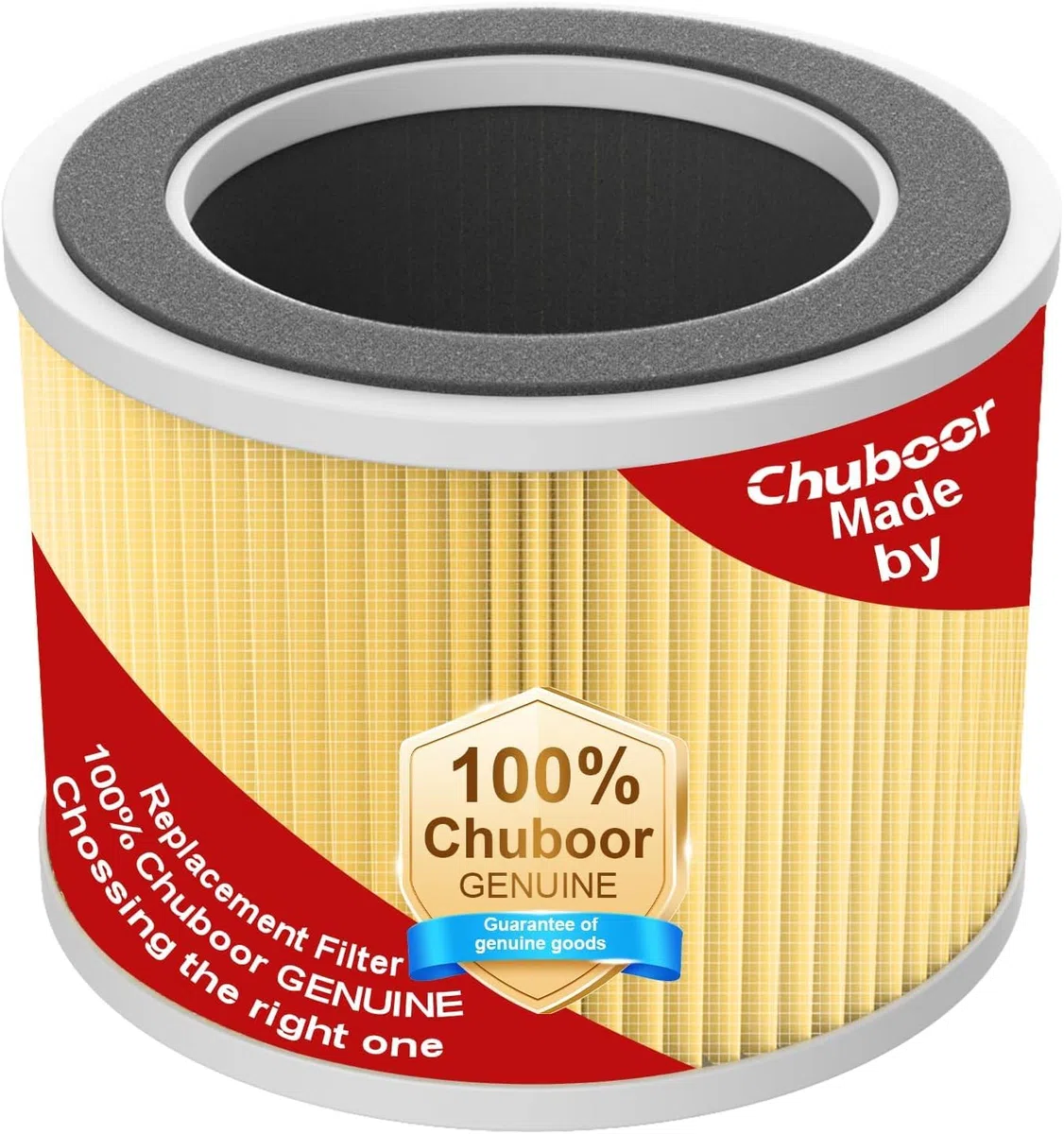 HEPA - Filtro de aire HEPA para purificador de aire Chuboor para alérgicos PJ01 y PJ08, filtro de aire HEPA contra moho, polvo y pelo de animales
