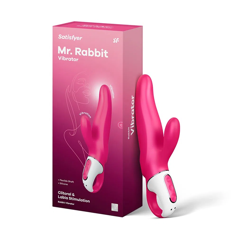 Vibrador Satisfyer Mr Rabbit | Punto G y Estimulador de Clítoris | Con 12 Modos de Vibración | Juguetes sexuales para Mujeres | Impermeable (IPX7) | Recargable Consoladores | Juguete sexual