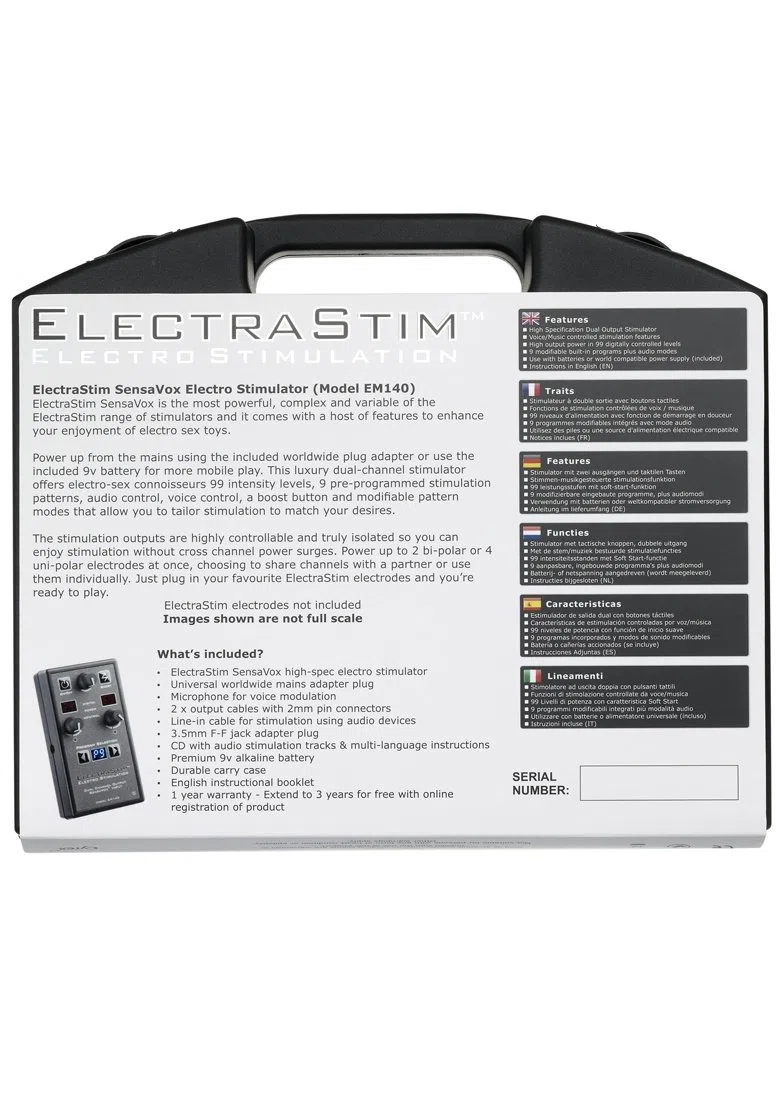 Electrastim Sensa Vox Electroestimulador - 1008 gr