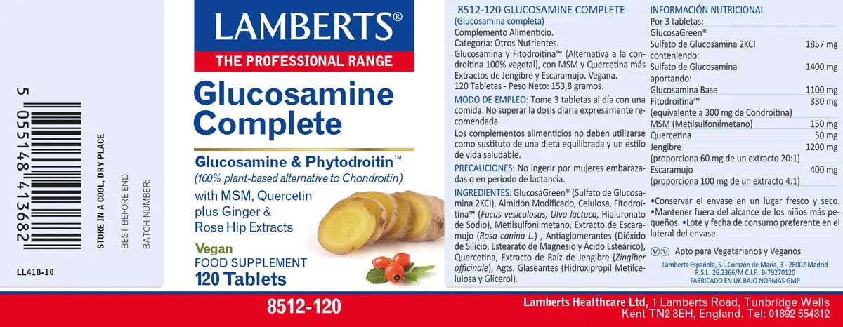 Lamberts Glucosamina Completa - 120 Tabletas, One size