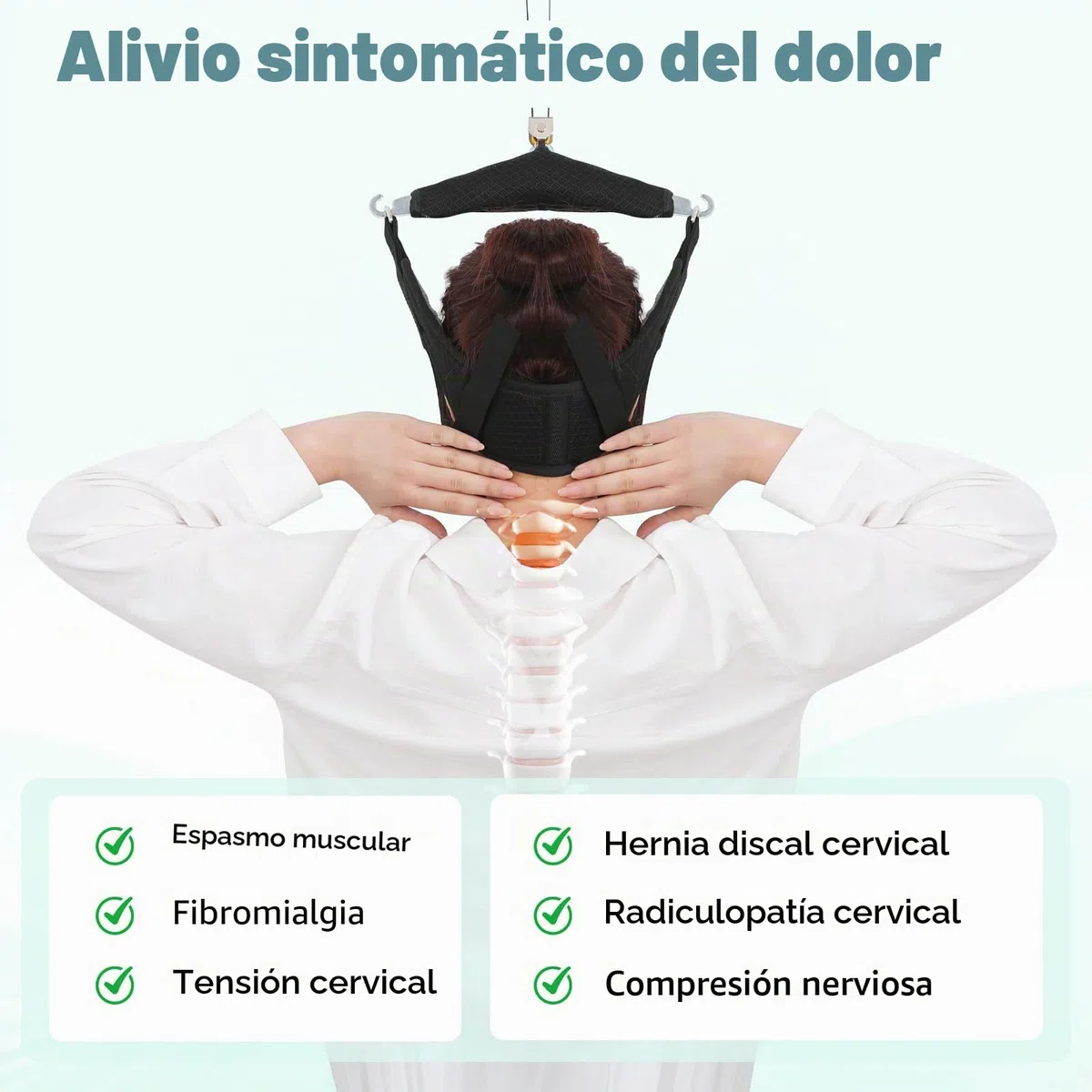 Dispositivo de tracción cervical del cuello del cuello del estiramiento, para terapia física, aliviar el dolor de cuello