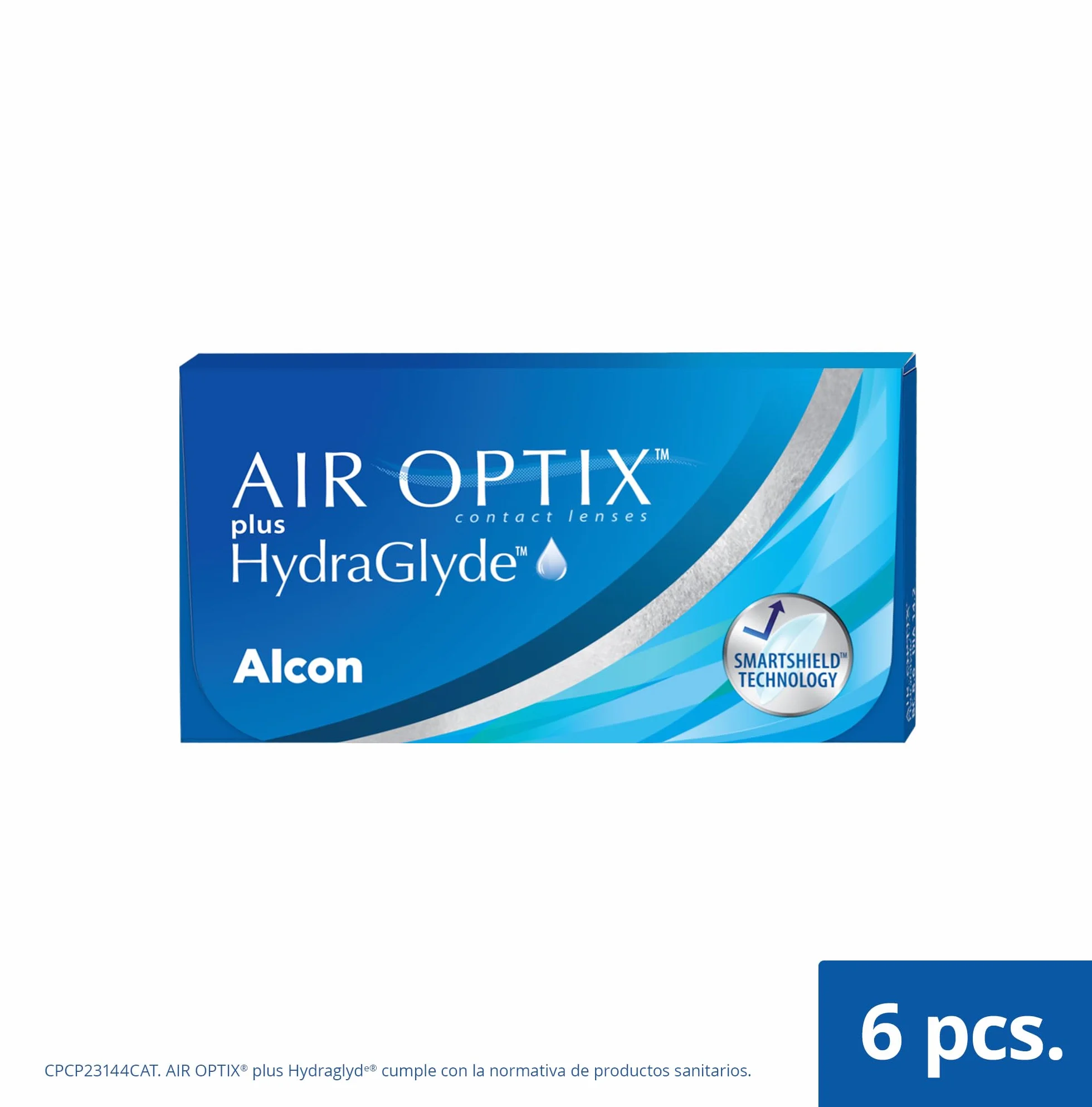 Air Optix plus HydraGlyde Lentes de contacto de reemplazo mensual, Pack de 6, R 8.6 mm, D 14.2 mm, +4.25 Diopt