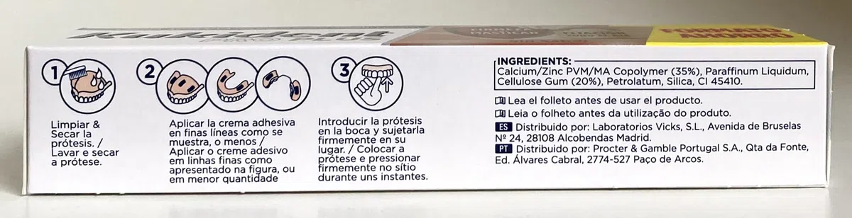 Crema Adhesiva Doble Acción de Kukident compatible |Para Dentaduras Postizas| 60gr,-Pack 2Un.
