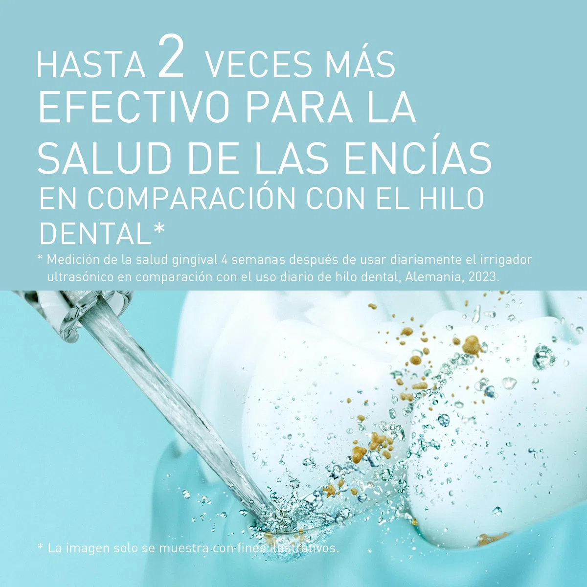 Panasonic Serie 600 Irrigador Bucal Ultrasónico EW-DJ66-A303, Irrigador Bucal para Dientes, 200 ml, IPX7, 2 Boquillas Ultrasónicas, 5 Presiónes, Accesorio de Viaje, Azul Marino