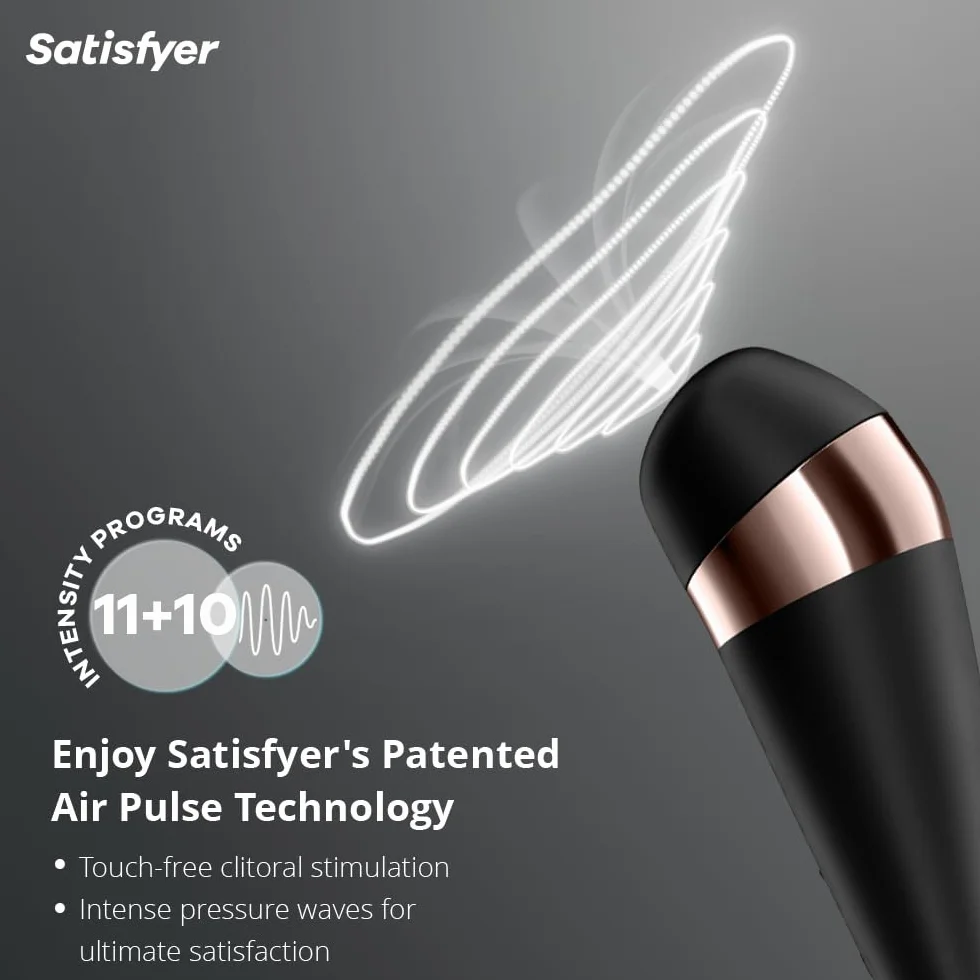 Satisfyer Pro 3 Plus Vibrador de Ondas de Presión | Estimulación del Clítoris | Dildo potente y silencioso | Dispositivo sexual | Resistente al Agua (IPX7) y recargable | Juguetes sexuales Succionador
