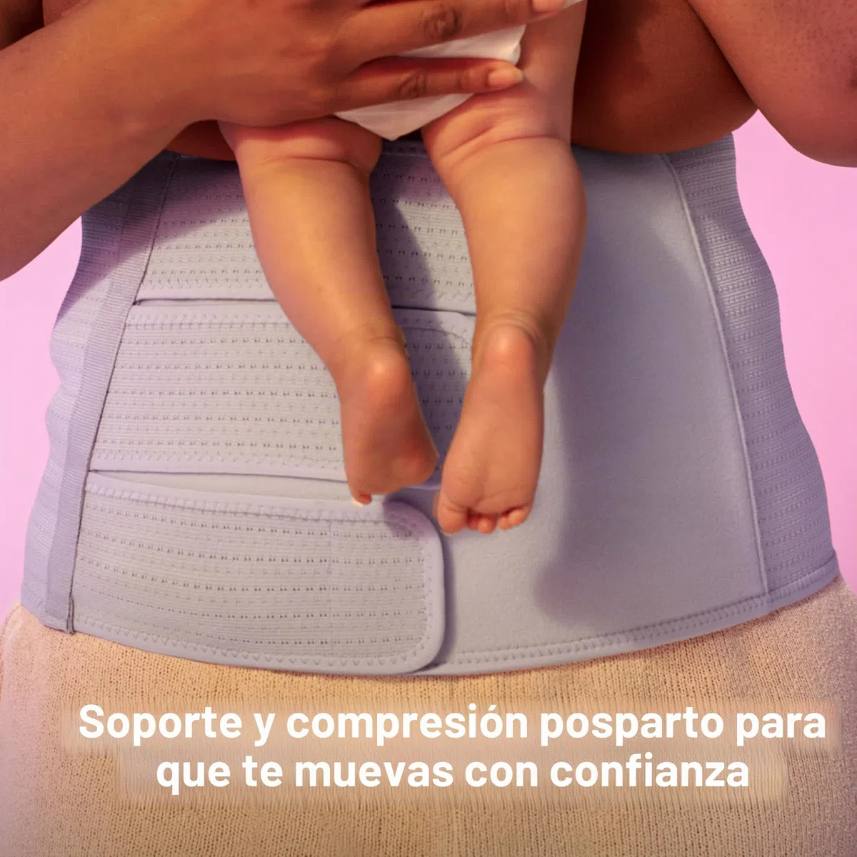 Frida Mom Carpeta para el vientre: recuperación posparto, soporte abdominal para parto natural y recuperación de cesárea, envoltura de compresión ajustable de 23 cm de alto
