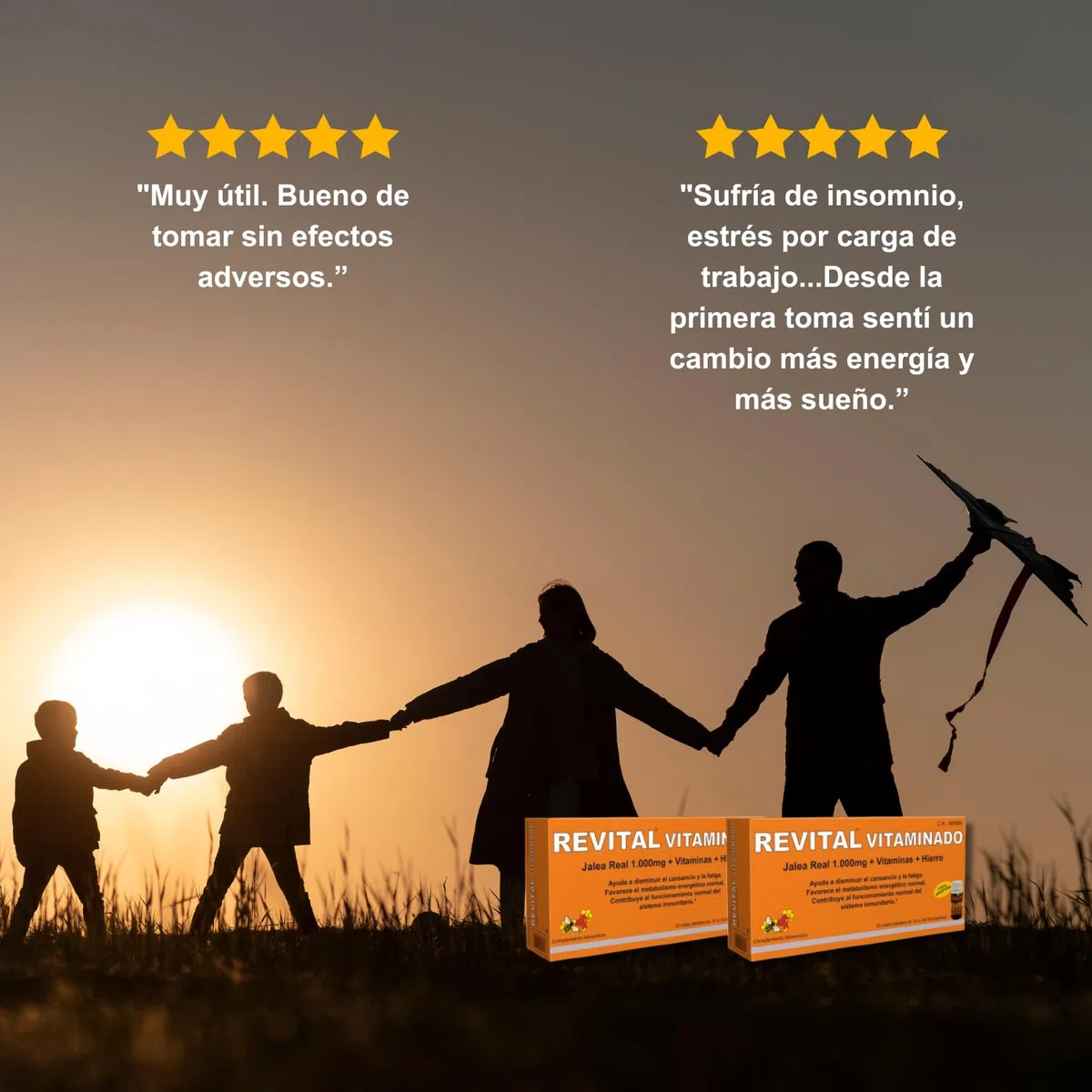 Revital Vitaminado 20 Viales - Pack de 2 Unidades - Contribuye al Funcionamiento Normal del Sistema Inmunitario - Fórmula con 1.000 mg de Jalea Real, Vitaminas y Hierro