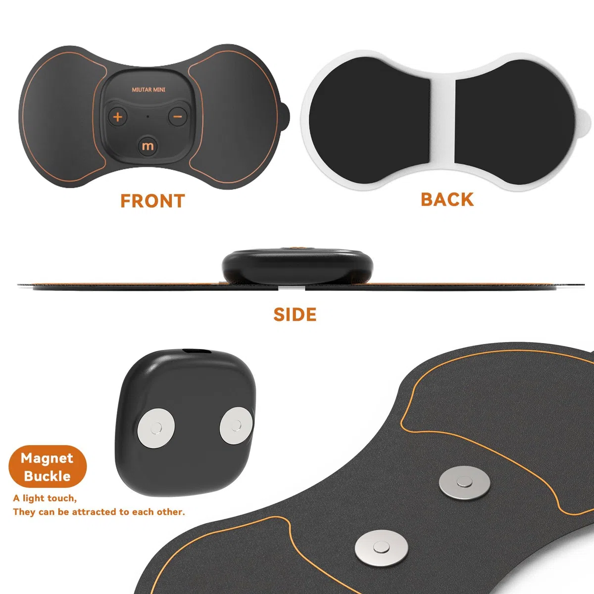 Tens electroestimulador muscular - tens fisioterapia 3 Modos, 15 Niveles, Recargable USB-C, 5 Electrodos de Gel - Alivia Dolor de Espalda, Cuello, Hombros, Piernas y Músculos