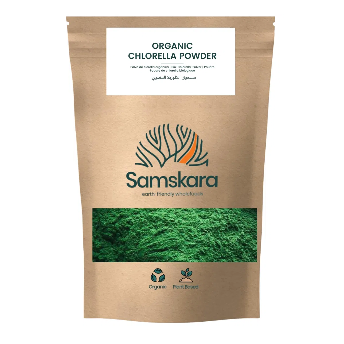Samskara Tribe Chlorella Orgánica en Polvo | Superalimento Rico en Nutrientes | Alto en Clorofila Natural y Proteína Vegana | No GMO, Sin Gluten | 1 kg x 1 Paquete