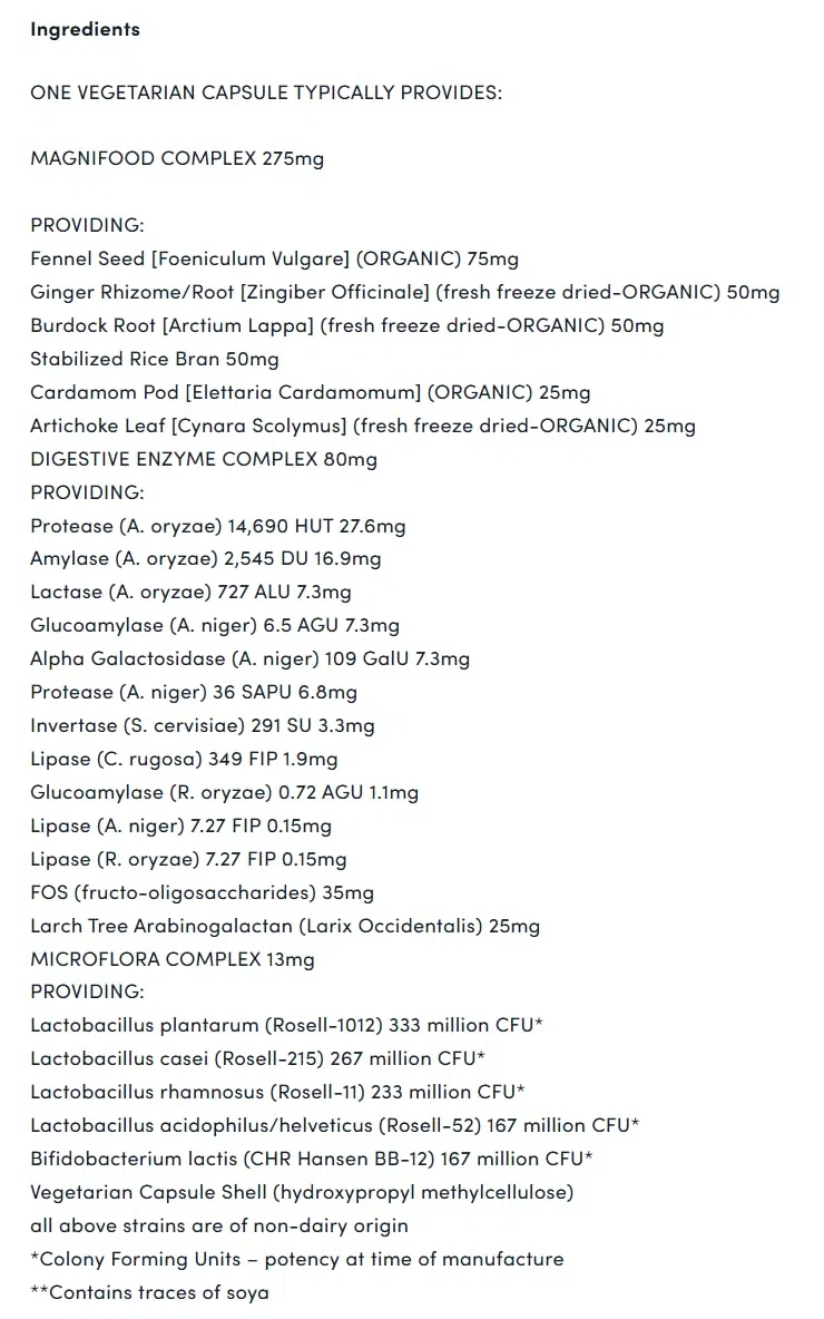 Terra N. Enzimas digestivas con microflora, veganas, 100 cápsulas