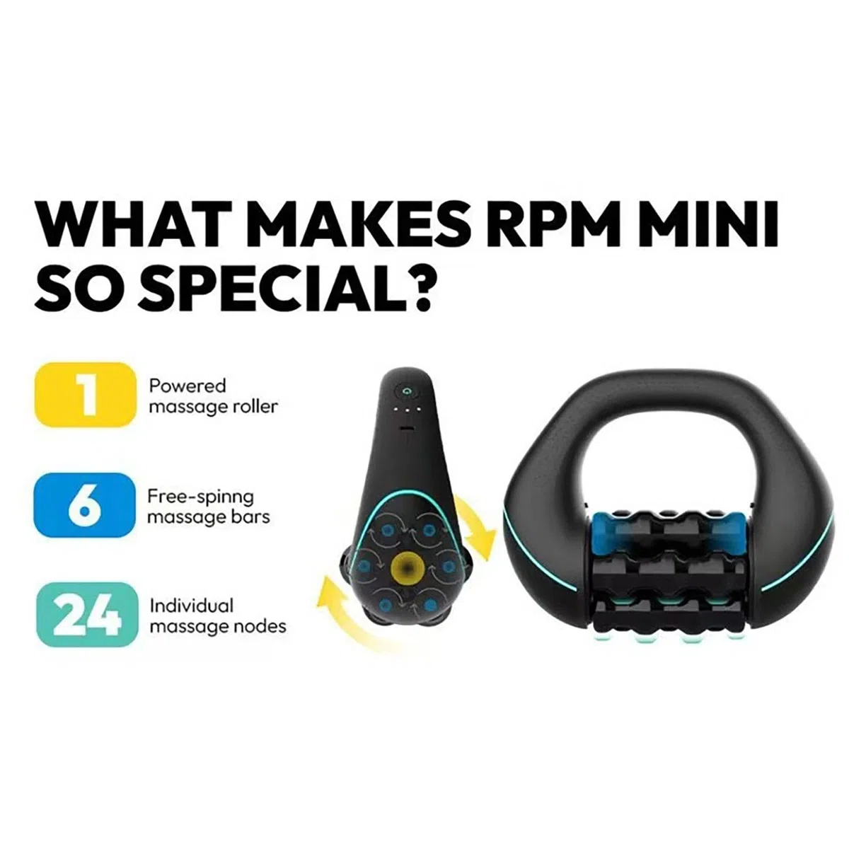 Electric Handheld Rolling Massager,electric Rolling Percussion Massager,marvixor Cellulite Roller,Ergonomic Multiple Handles, 3 Strength Levels, And 24 Massage Buttons(A)