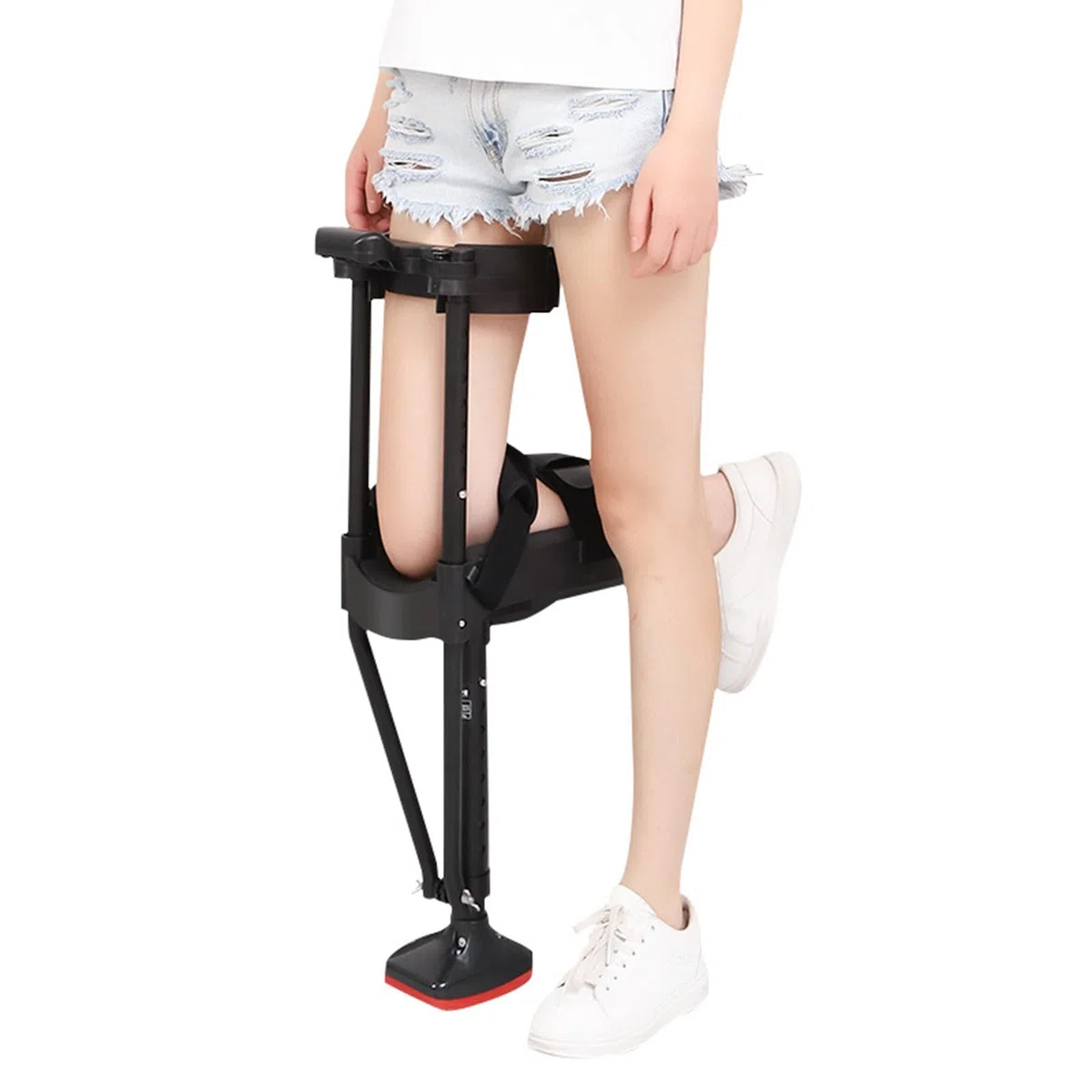 Muleta de rodilla ajustable - Soportes médicos para rodillas sin manos, movilidad sin dolor asistida - Diseño anti-acné para una mayor movilidad.