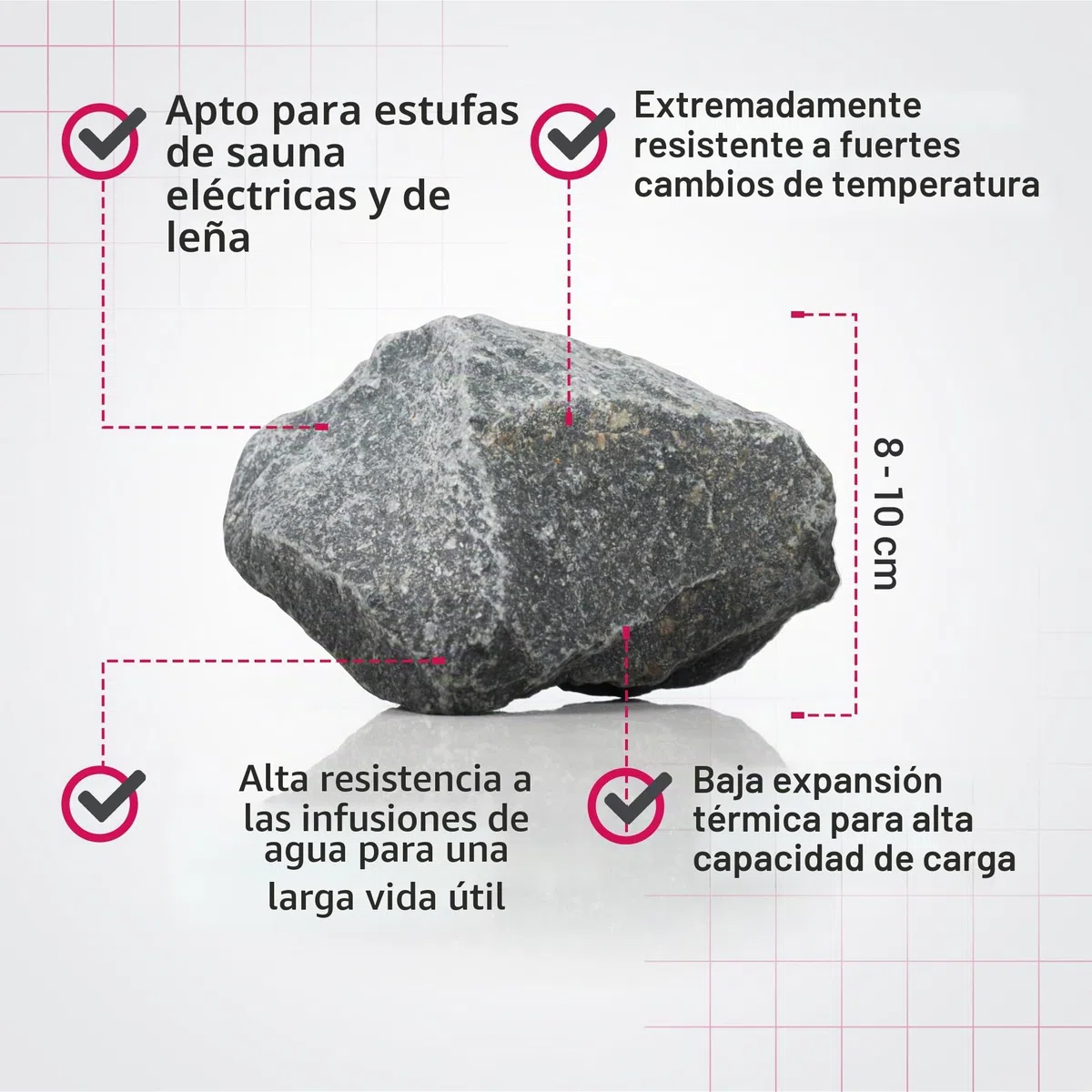 Original – Piedras para sauna finlandesa 20 kg olivindiabas humidificación piedras Vapor piedra para sauna Horno elektroofen Madera Horno