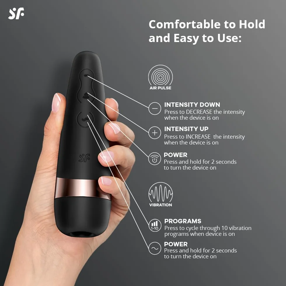 Satisfyer Pro 3 Plus Vibrador de Ondas de Presión | Estimulación del Clítoris | Dildo potente y silencioso | Dispositivo sexual | Resistente al Agua (IPX7) y recargable | Juguetes sexuales Succionador