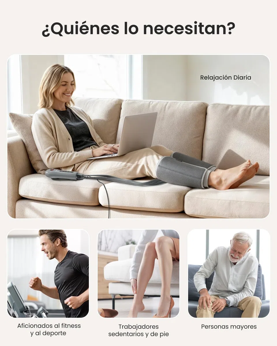 Masajeador de piernas con compresión de aire RENPHO, multiárea para muslos, pantorrillas y brazos, relajación muscular, diseño fácil de usar, regalo ideal para papá y mamá