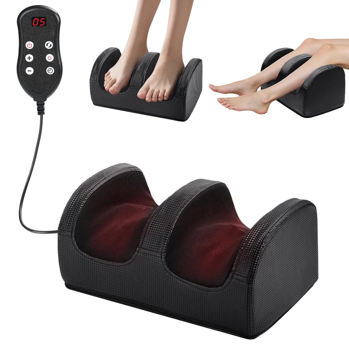 Deciniee Masajeador de Pies con Calor Tibio: Masajeador Pies Eléctrico Shiatsu para Piernas Con Control Remoto-Alivio del Dolor y Masaje de Tejido Profundo-Ideal para Masaje Pies-Foot Massager