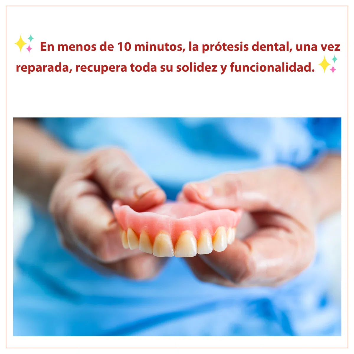 CLICADENT REPAIR- Kit de reparacion para una dentura postiza o un diente suelto