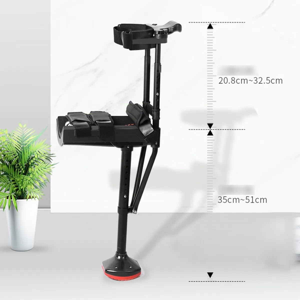 Muleta de rodilla ajustable - Soportes médicos para rodillas sin manos, movilidad sin dolor asistida - Diseño anti-acné para una mayor movilidad.