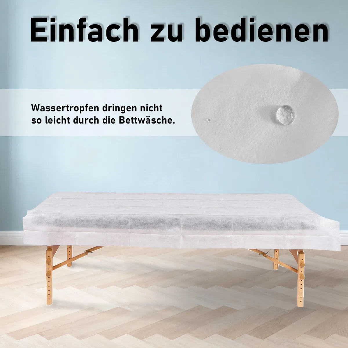 Sábanas Desechables, 100 Piezas 80 x 180cm Sábanas no Tejidas, Desechables Camilla Masaje, Para uso en Salones de Belleza, Residencias de Ancianos, Blanco