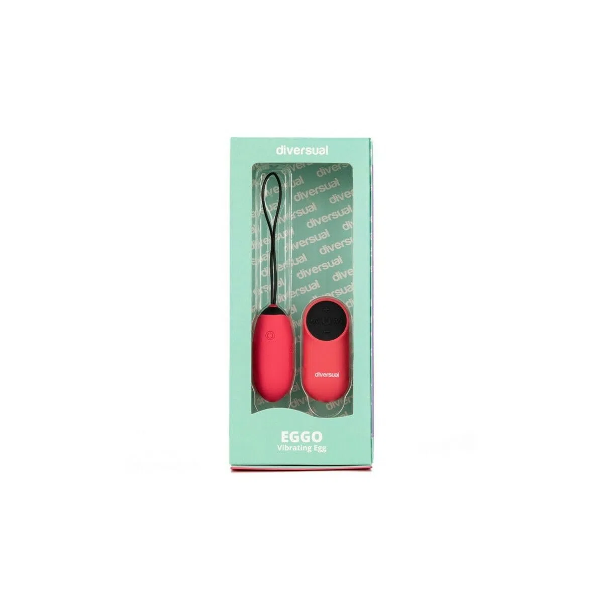 Eggo, Huevo Vibrador con Mando, Recargable USB (Cereza)