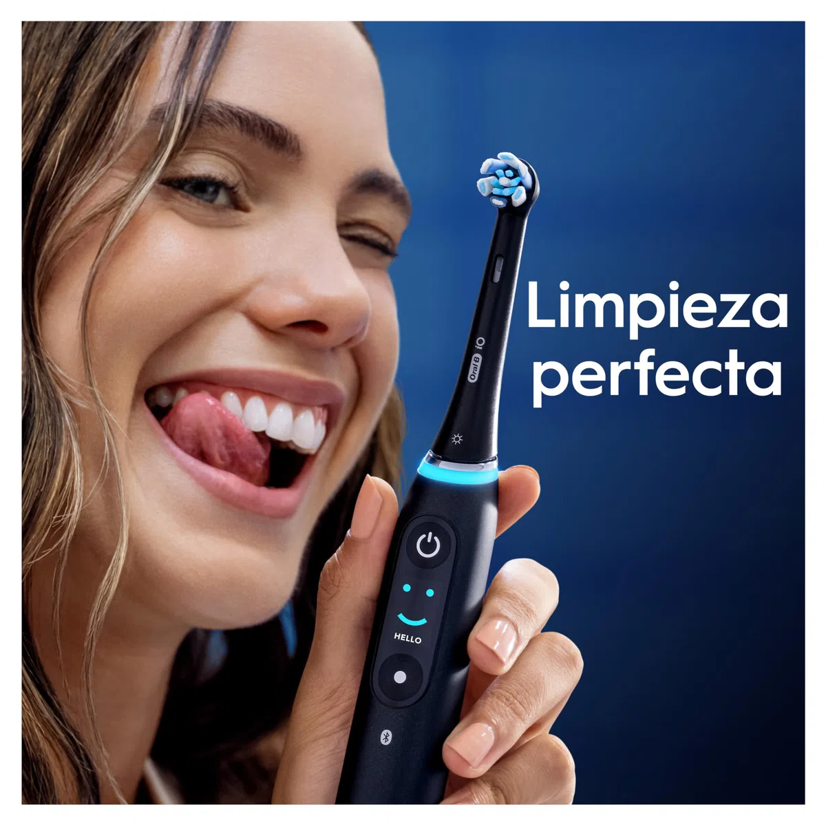 Oral-B iO Radiant White Cabezales de Recambio Originales, Negros, Pack de 8 - Recambios para Cepillos de Dientes Eléctricos Oral B iO, Blanqueamiento Dental, Eliminación de Manchas Y Placa Bacteriana