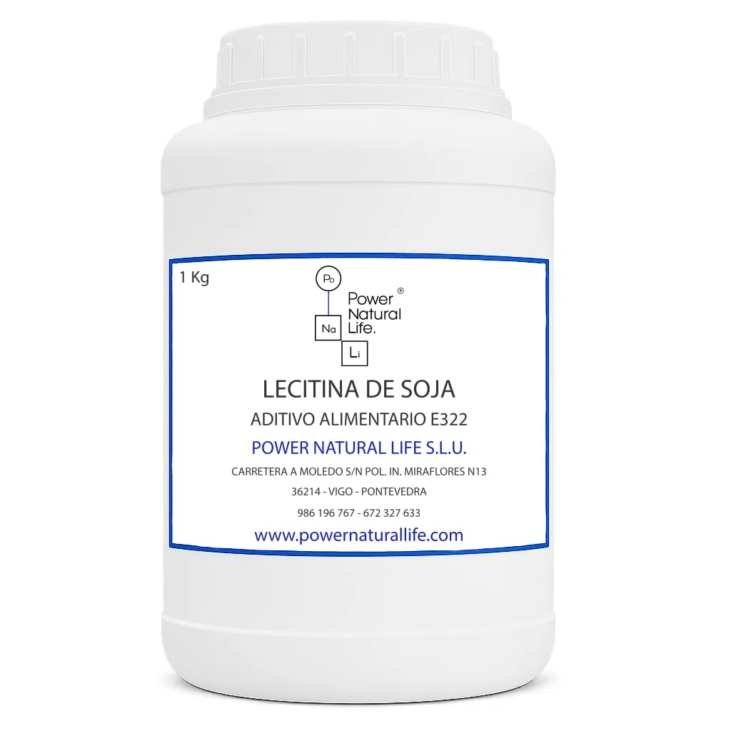 Lecitina de Soja en Polvo | Power Natural Life | Bote 1 kg | Aditivo Alimentario E322 | Emulsionante y Estabilizante | Uso Alimentario, Técnico e Industrial