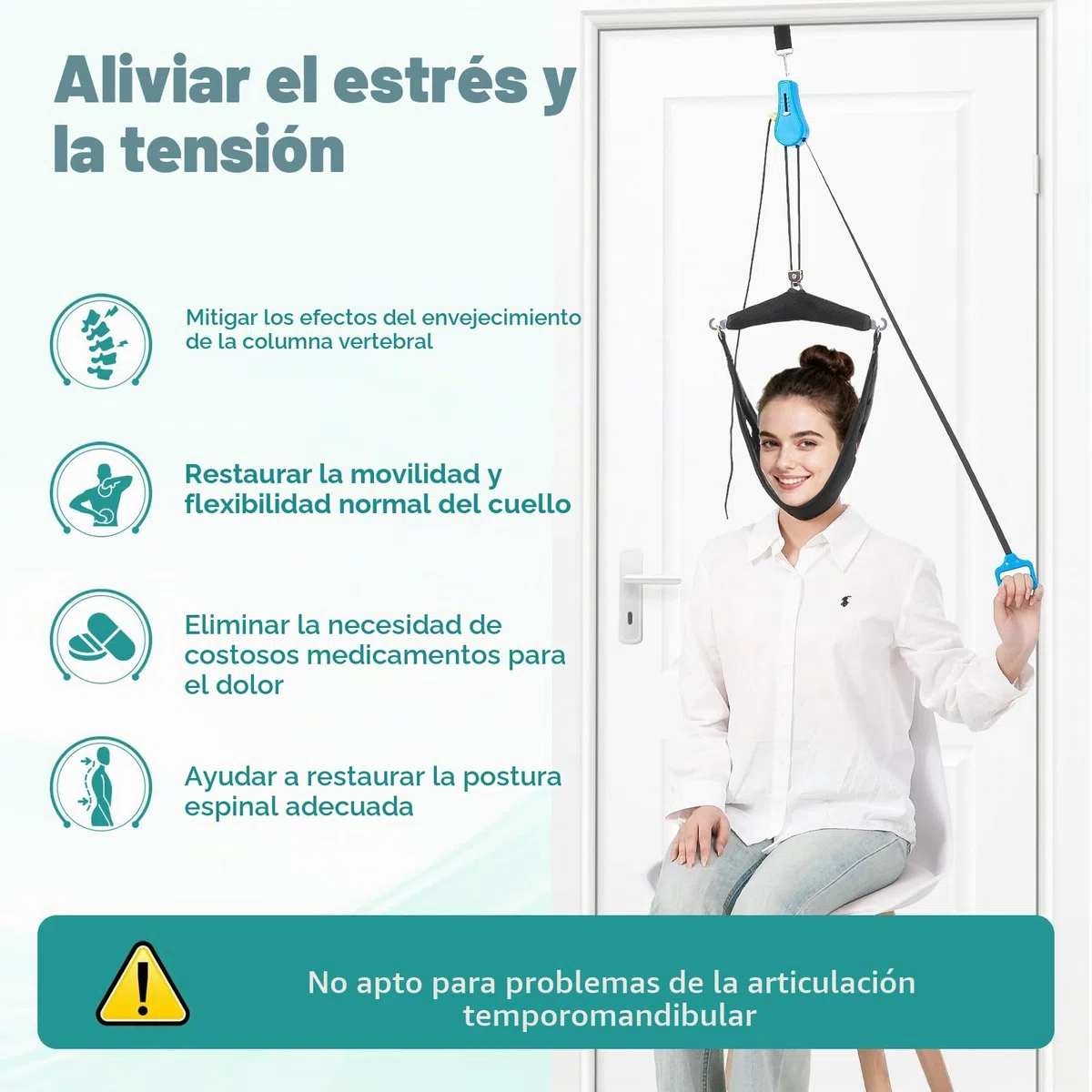 Dispositivo de tracción cervical del cuello del cuello del estiramiento, para terapia física, aliviar el dolor de cuello