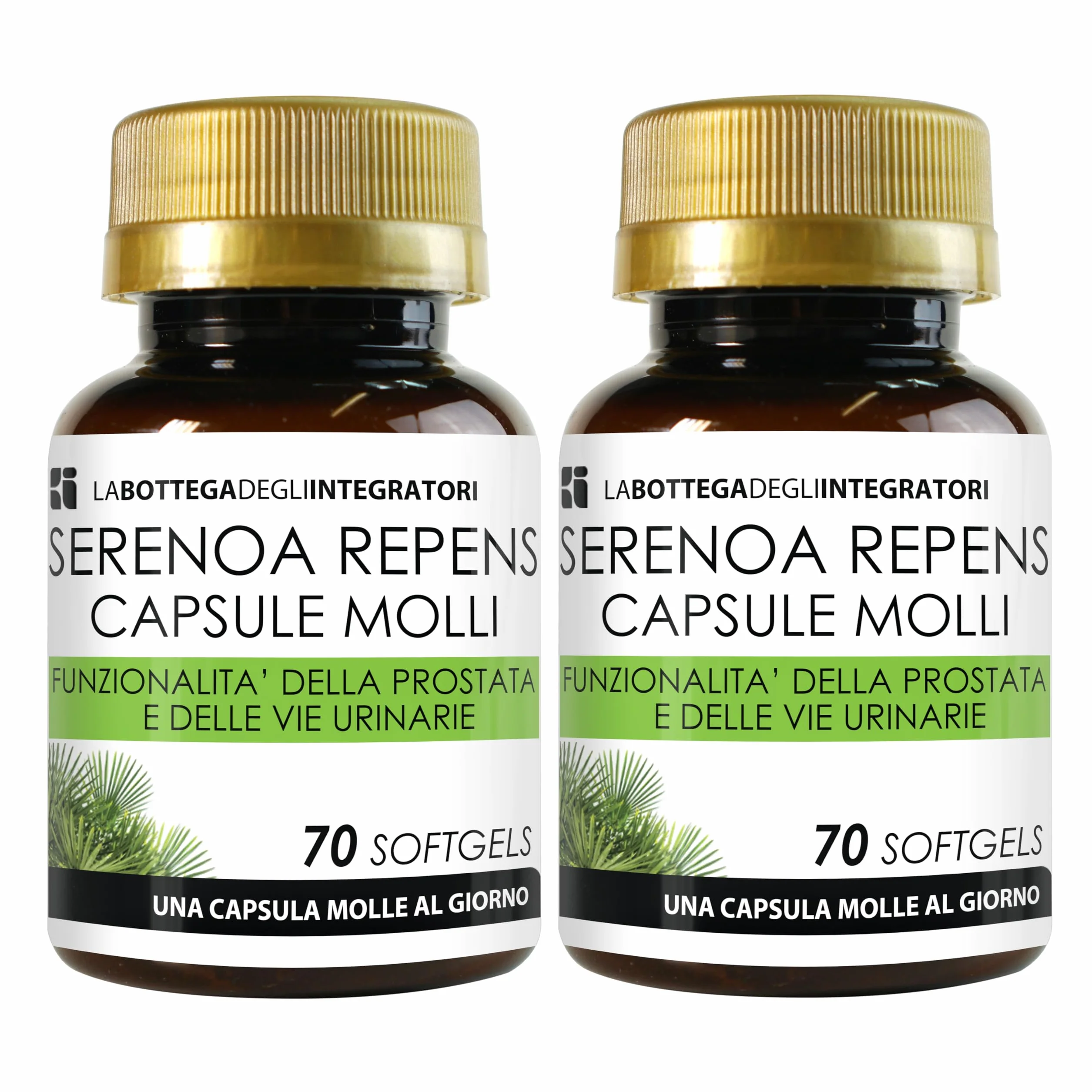 SERENOA REPENS 140 CÁPSULAS BLANDAS | CON 320 MG DE ACEITE ESTANDARIZADO AL 90% | CÁPSULAS BLANDAS PARA LA PRÓSTATA Y EL TRACTO URINARIO | 1 AL DÍA