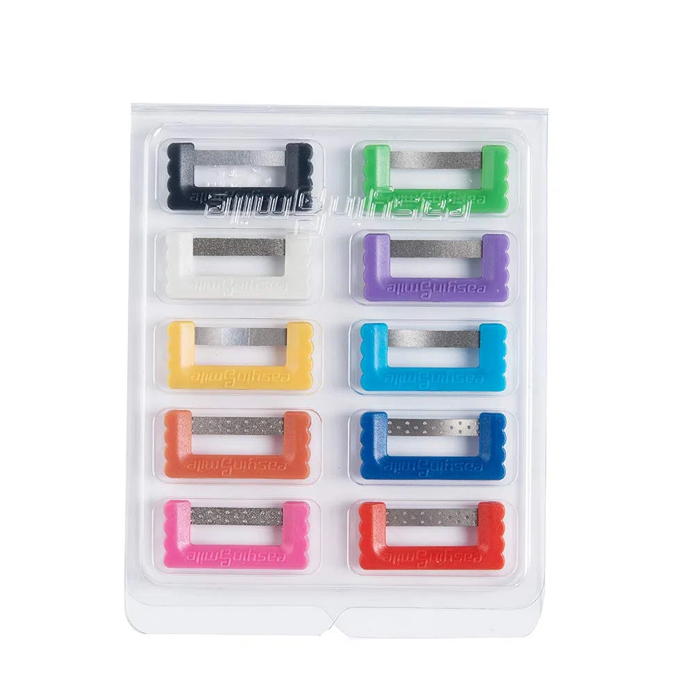 EASYINSMILE - Kit de reducción interproximal para ortodoncia dental, tiras esmaltadas, 10 unidades
