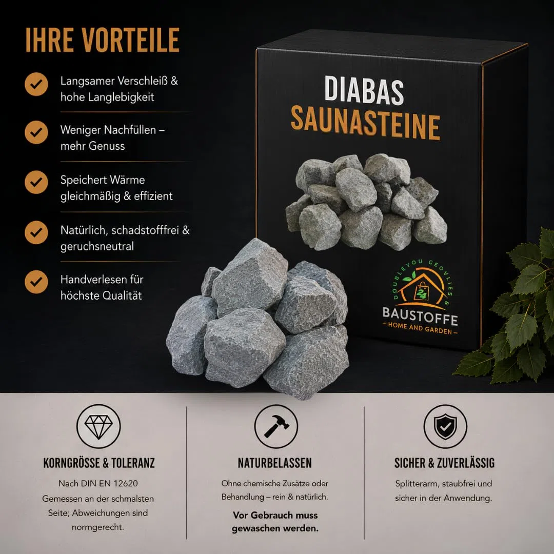 Piedras para sauna Diabas 50-80 mm (20,0 kg.) 1,44/kg