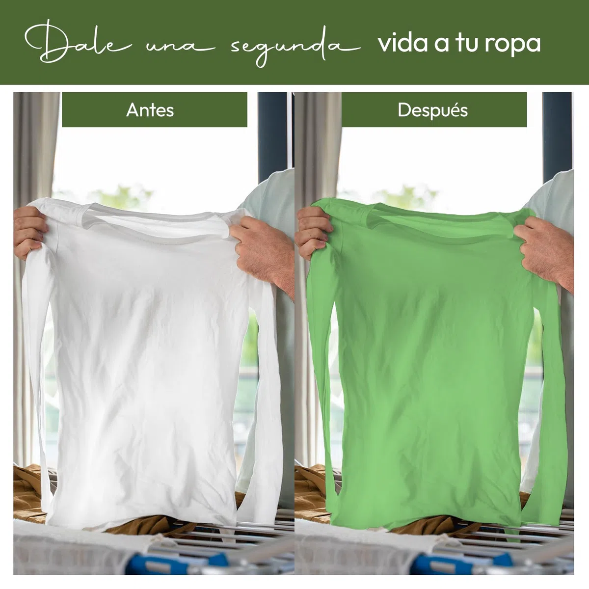 Haute Couture - Tinte para Ropa y Textil Caqui - 3x350g - Tinte Textil Todo en uno - Listo Para Teñir Ropa y Tejidos