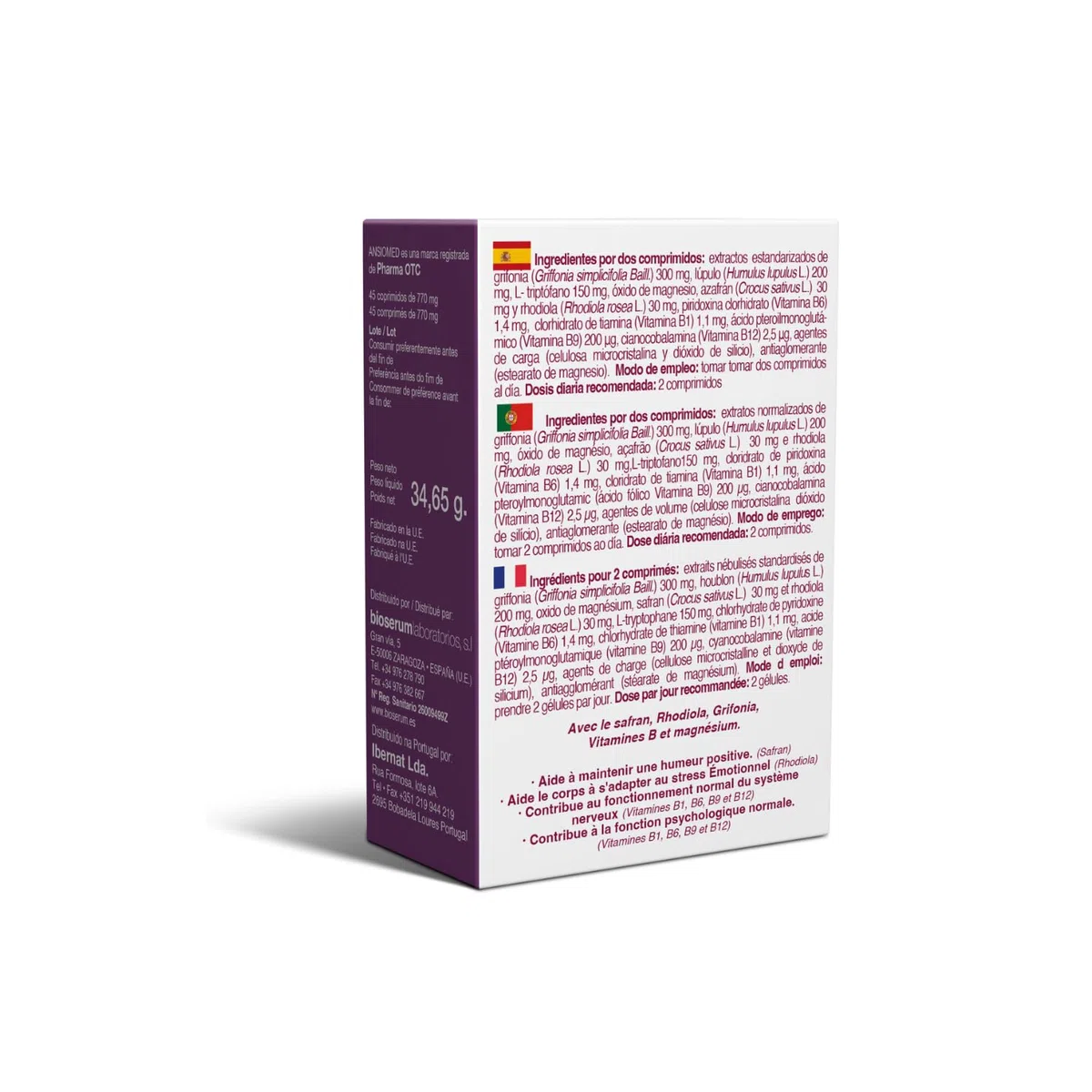 Pack Especial Ansiomed Día y Noche - Ansiomed Mente Positiva + Noche- Ayuda a un Estado de Ánimo Positivo en Momentos de Estrés y Contribuye a la Relajación Óptima