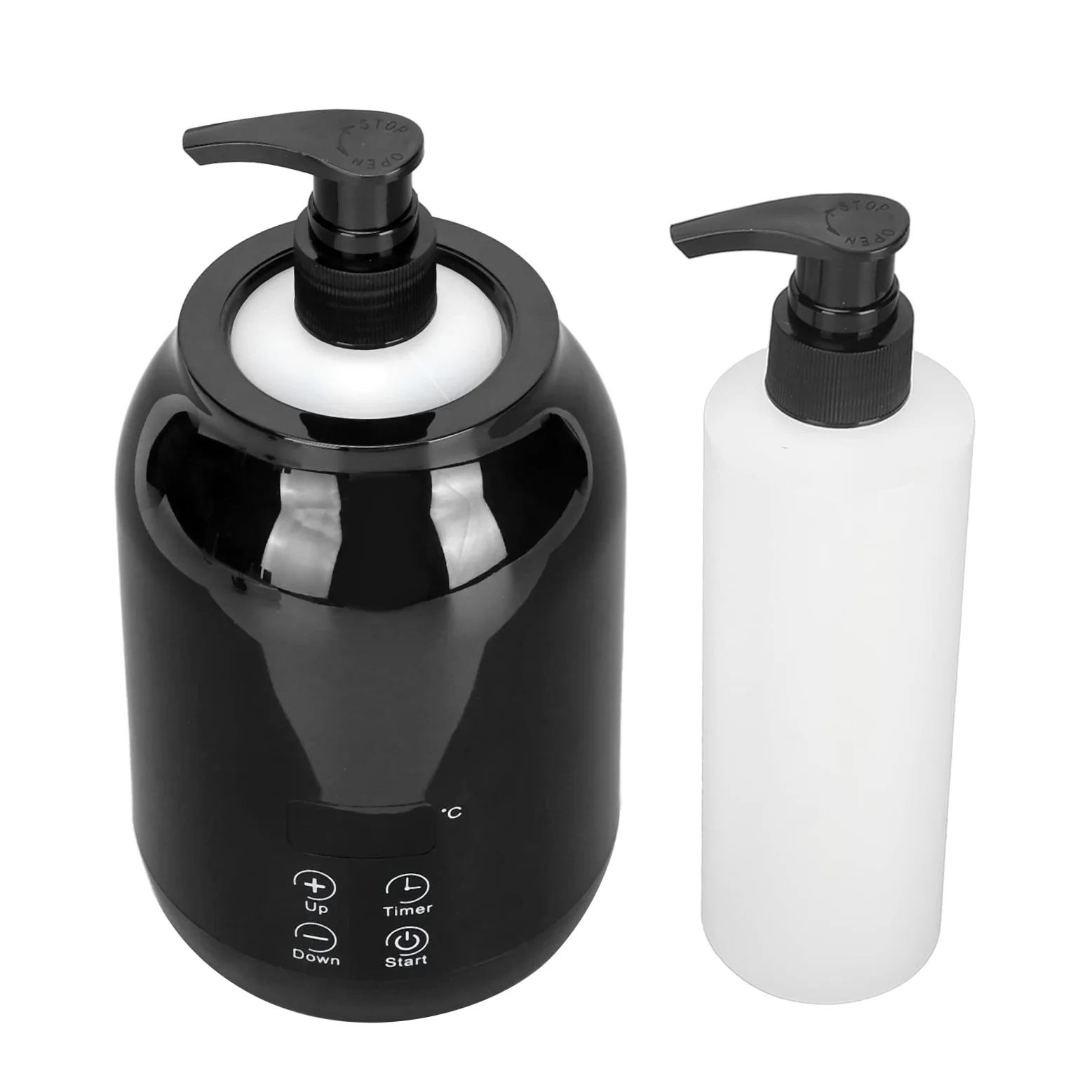Gugxiom Calentador de Aceite de Masaje, Pantalla LED Calentador de Masaje Profesional de una Sola Botella, Calentador de Aceite de Control de Temperatura para Masaje con 2 (Enchufe de la UE)