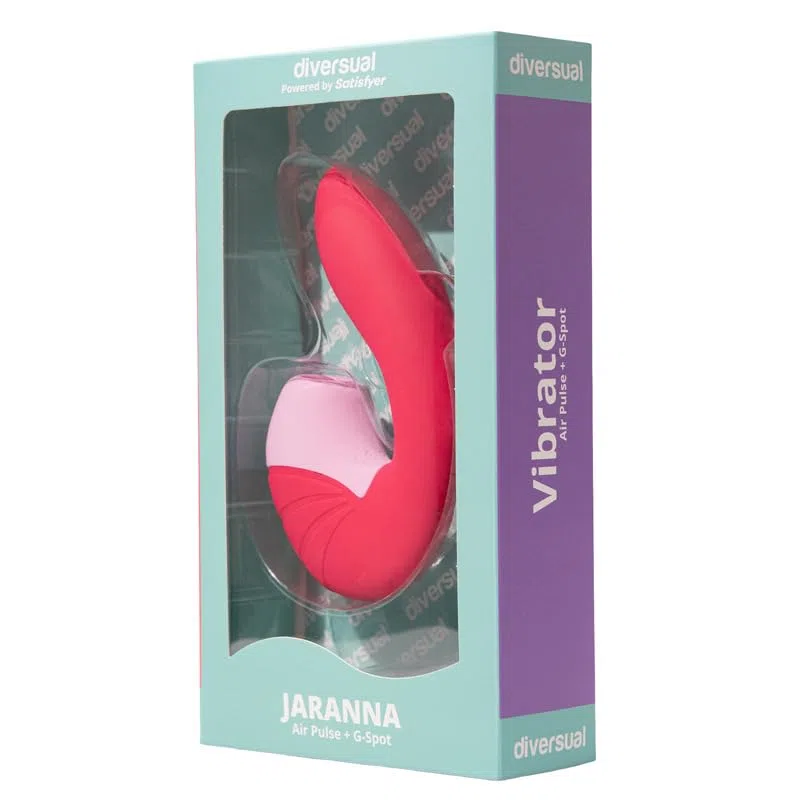 Jaranna, Succionador Clítoris, Vibrador Punto G, 10 Modos de Vibración, 11 Modos de Succión, Recargable USB, Silicona médica (Cereza)