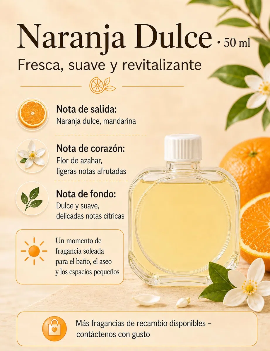 Difusor Aceites Esenciales de Mesa y Pared con Sensor de Movimiento, Luz Nocturna y Temporizador, Atomizador Ultrasónico Difusor de Aromas Sin Depósito de Agua, 50ml Naranja para Baño, Dormitorio