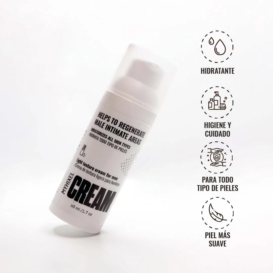 MYHIXEL Crema Hidratante Íntima Hombre – Cuidado y Protección Zona Íntima Masculina con Aloe Vera, Secreción de Caracol y Ácido Hialurónico – Hidratación y Reparación Diaria – 50 ml (2 Unidad)