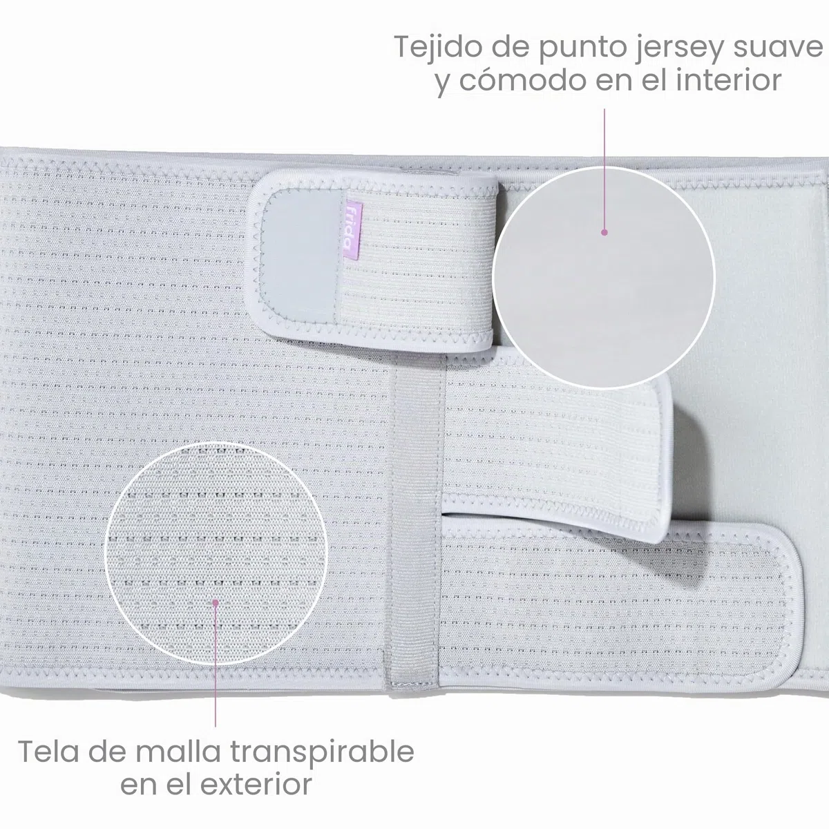 Frida Mom Carpeta para el vientre: recuperación posparto, soporte abdominal para parto natural y recuperación de cesárea, envoltura de compresión ajustable de 23 cm de alto