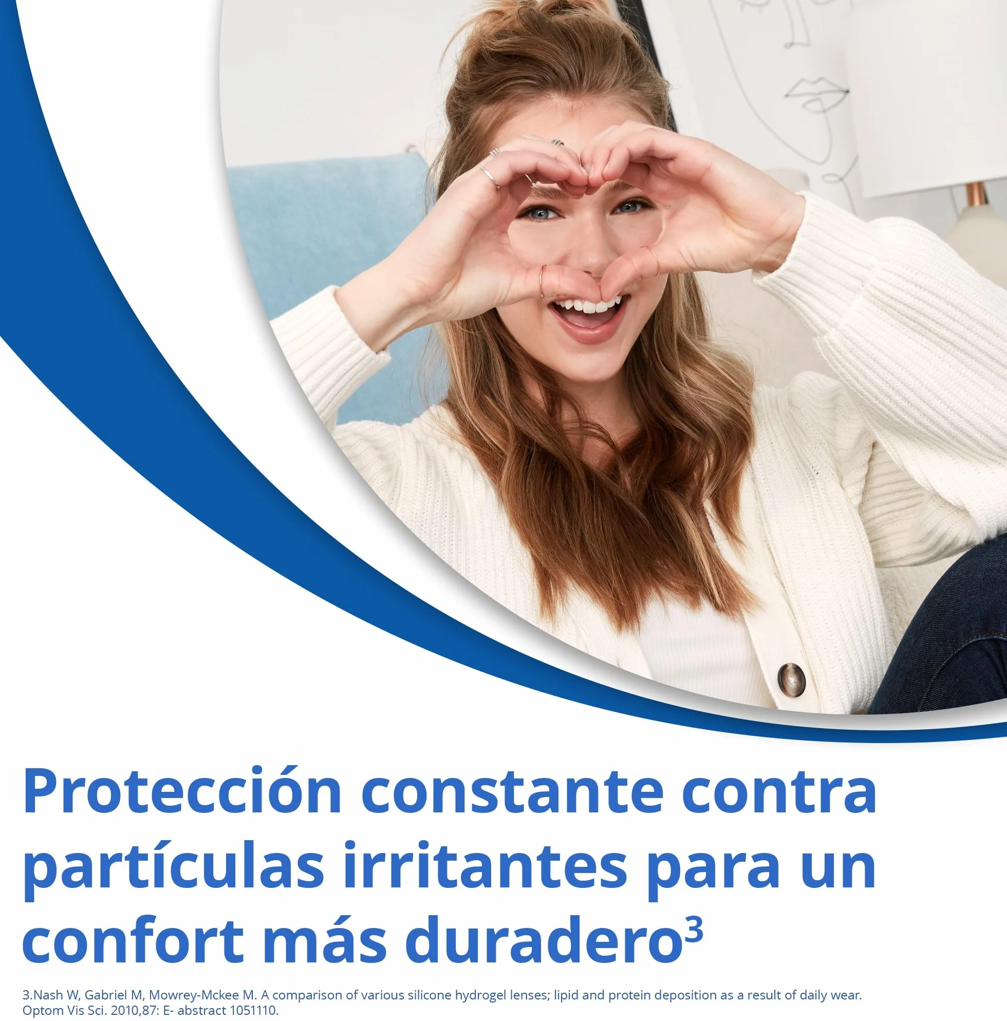 Air Optix plus HydraGlyde Lentes de contacto de reemplazo mensual, Pack de 6, R 8.6 mm, D 14.2 mm, +4.25 Diopt