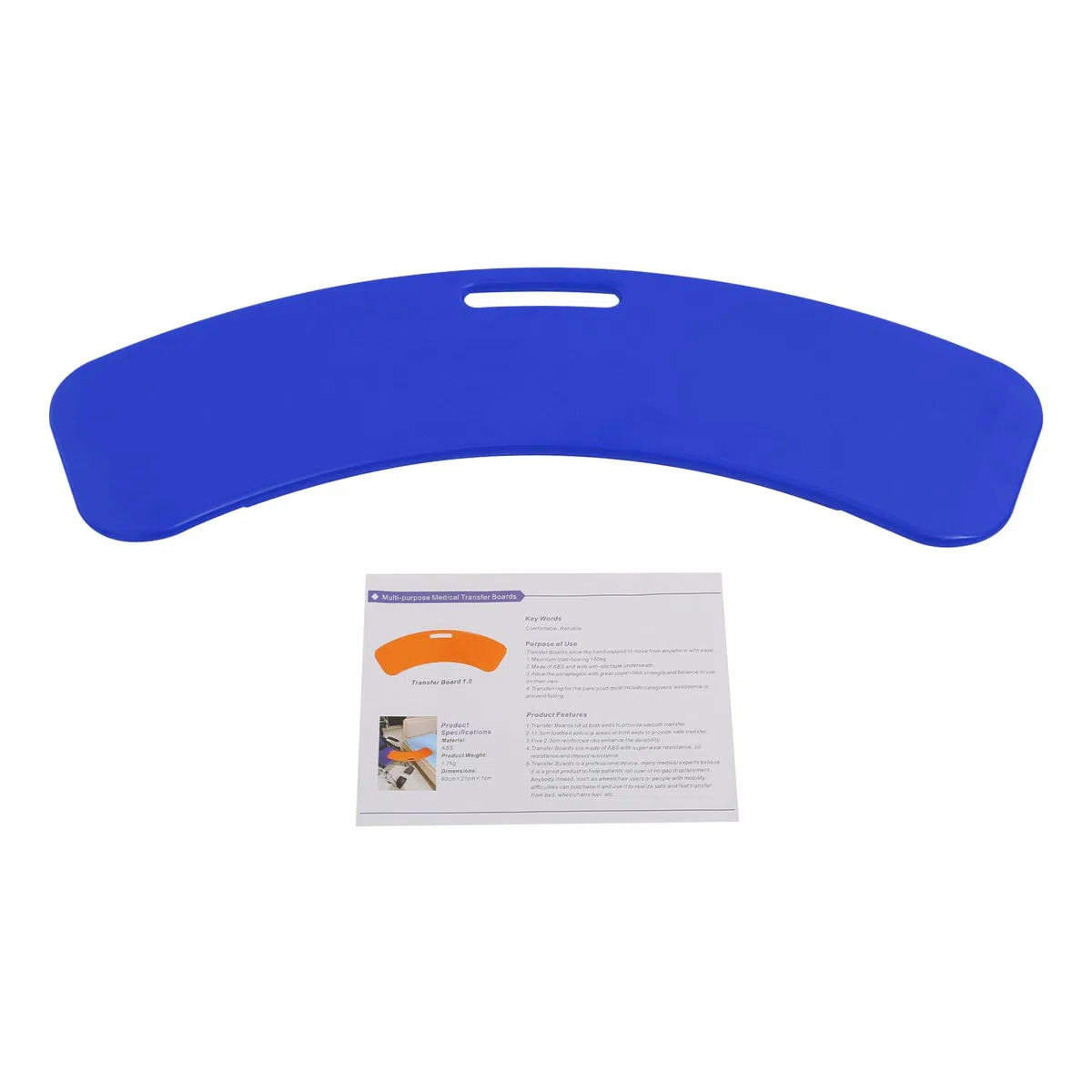 Tabla de transferencia para pacientes, antideslizante con asa para usuarios de sillas de ruedas, ayuda para transferir hasta 150 kg silla de ruedas a la cama, baño, coche, para pacientes