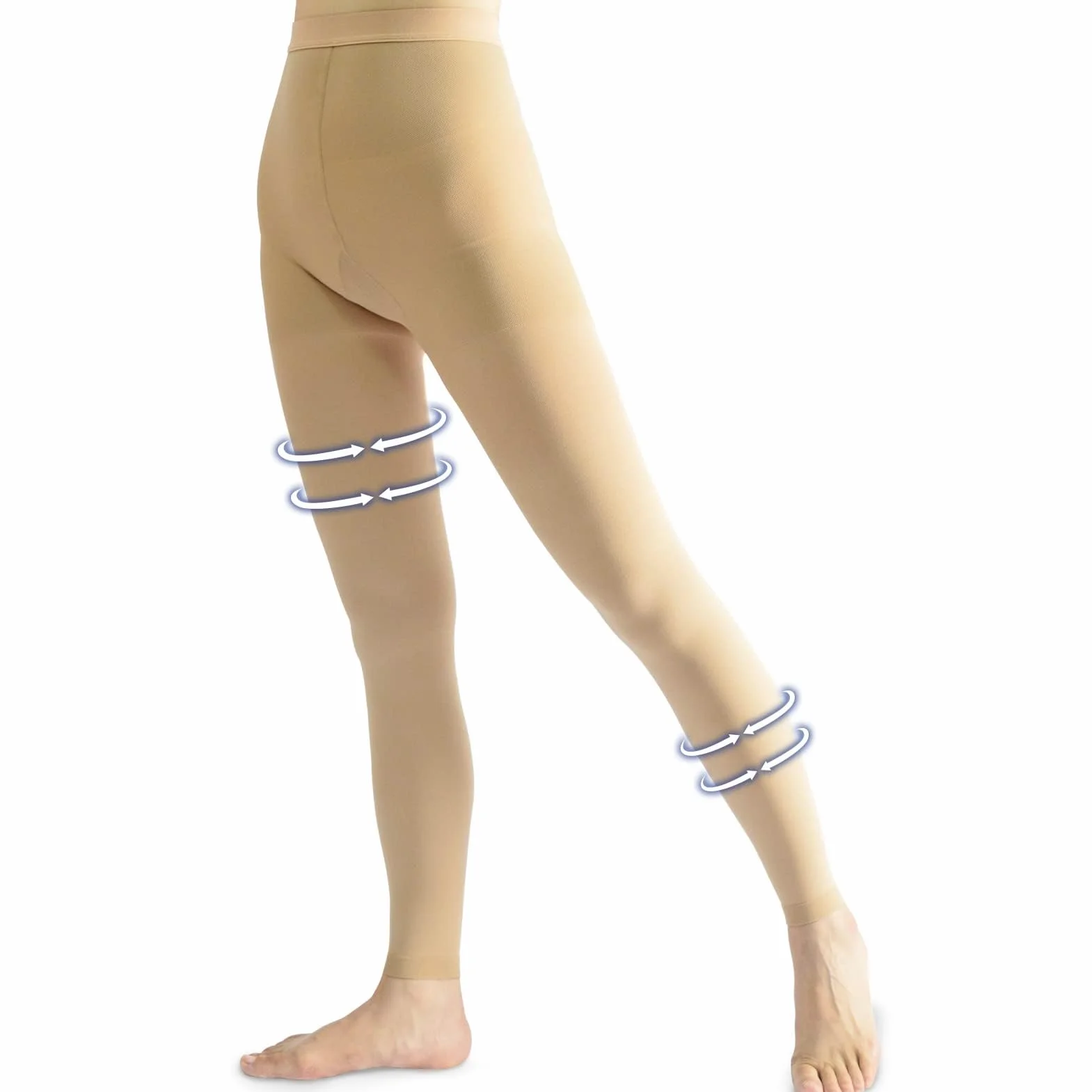 Medias de compresión médica para mujeres y hombres, medias de apoyo graduadas de 20-30 mmHg, medias opacas de alta compresión para venas varicosas, edema, vuelo