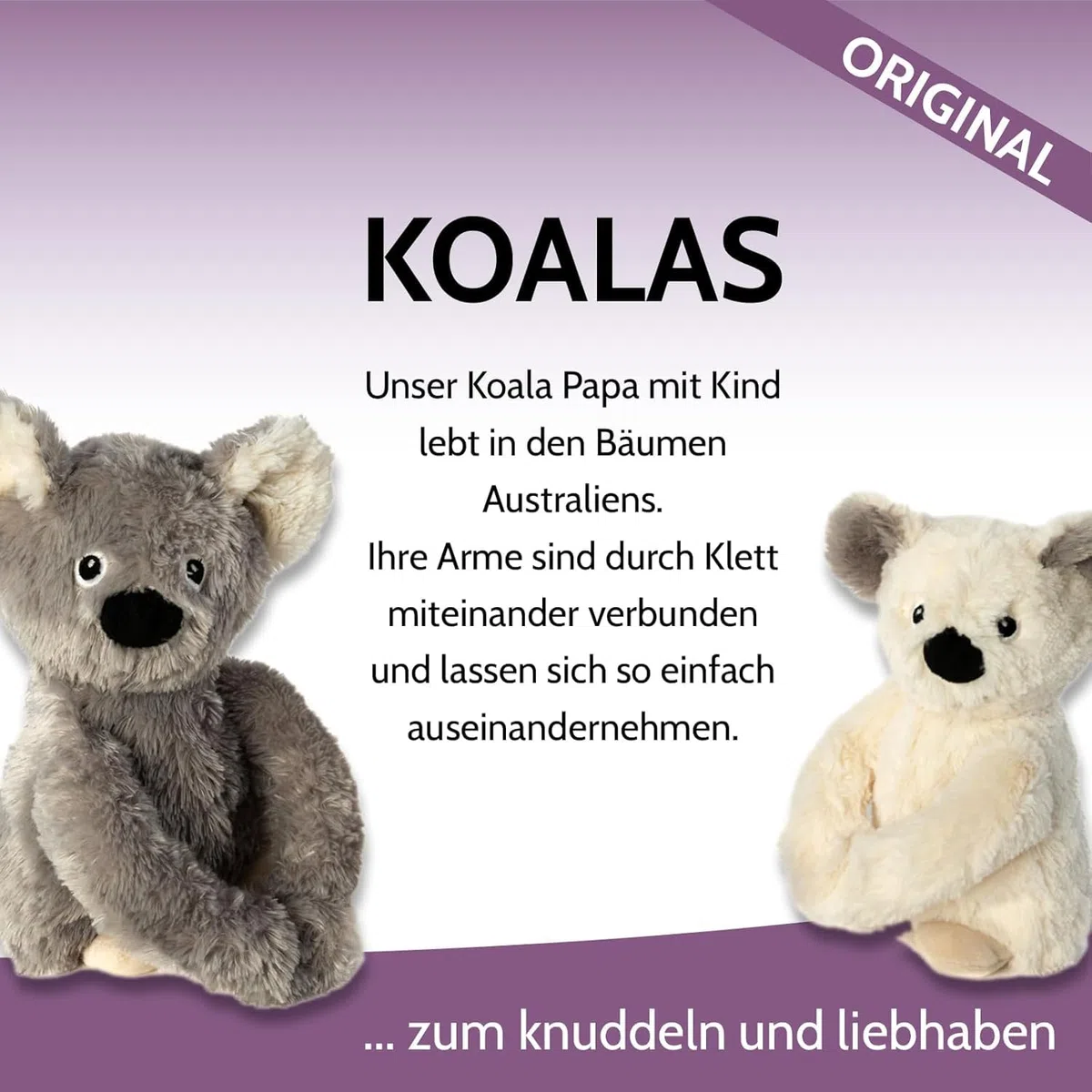 Habibi Koalas - Cojín térmico prémium para niños y adultos, 2 unidades, relleno de mijo extraíble, para calentar microondas y horno
