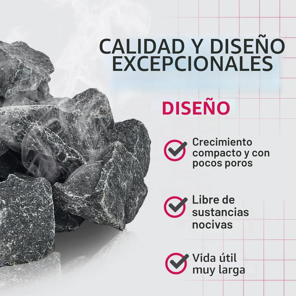 Original – Piedras para sauna finlandesa 20 kg olivindiabas humidificación piedras Vapor piedra para sauna Horno elektroofen Madera Horno