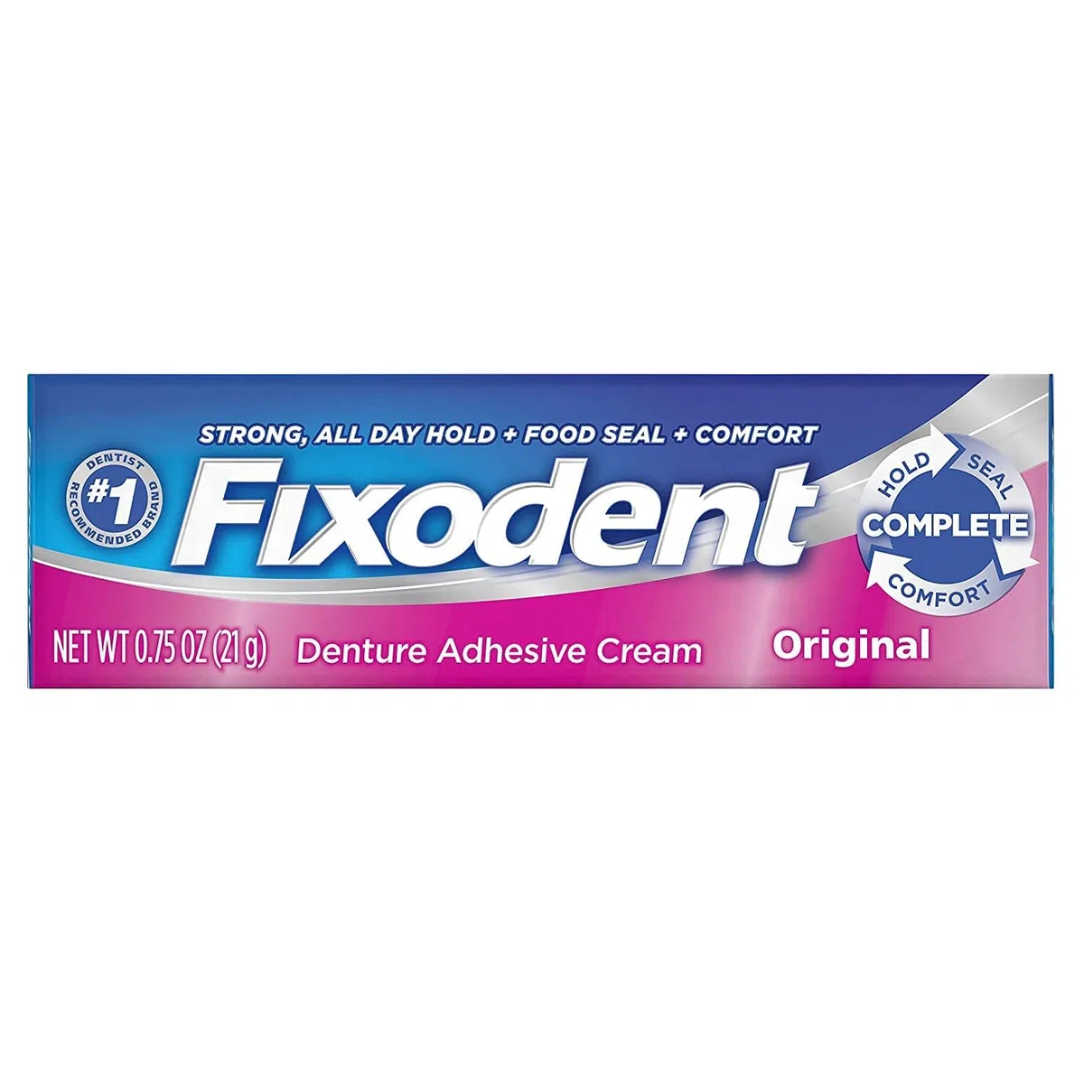 Fixodent Crema adhesiva para prótesis dental original 21 g (Paquete de 12)
